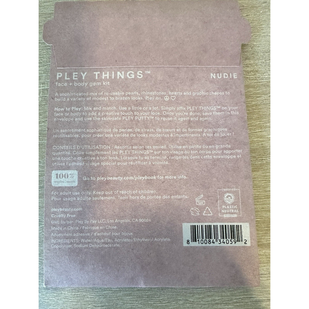 Pley Things Face + Body Gem Kit Nudie Stick On Gems Adhesive NEW Festival