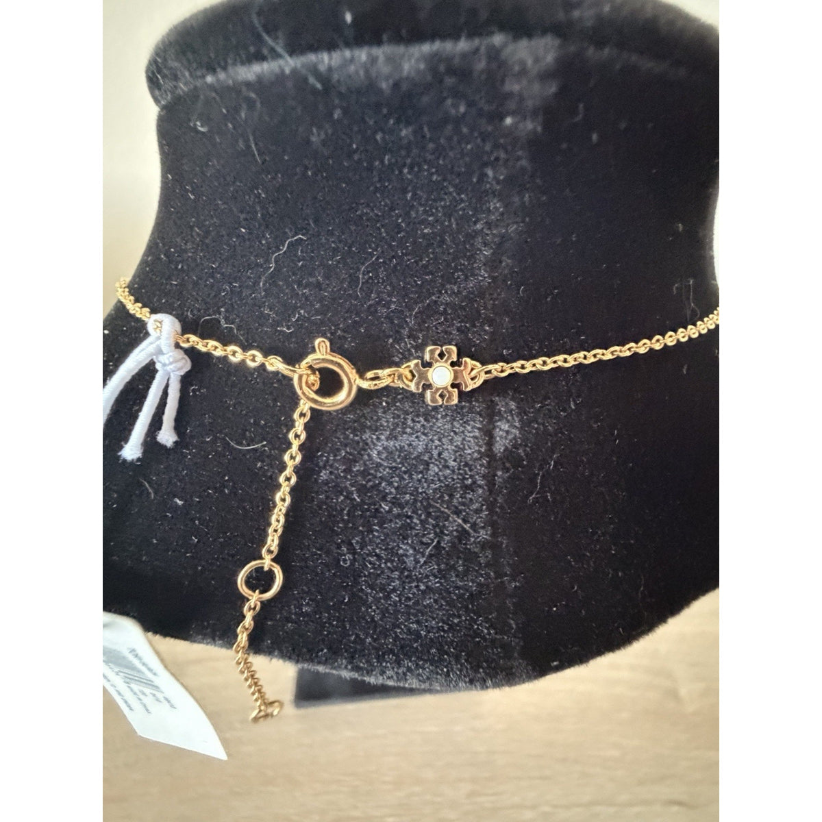 Tory Burch Yellow Enamel Flower Logo Pendant Necklace Gold Tone