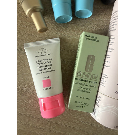 Luxury Beauty & Hair Care Sample Bundle K18 Keranique Skinfix Clinique 9 Pc