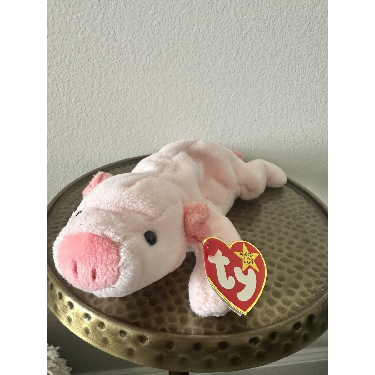 Ty Beanie Babies 1993 Squealer The Pig Plush Toy P.e.