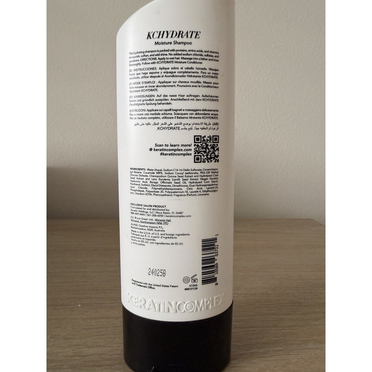 Keratin Complex KCHYDRATE Moisture Shampoo 13.5 oz New