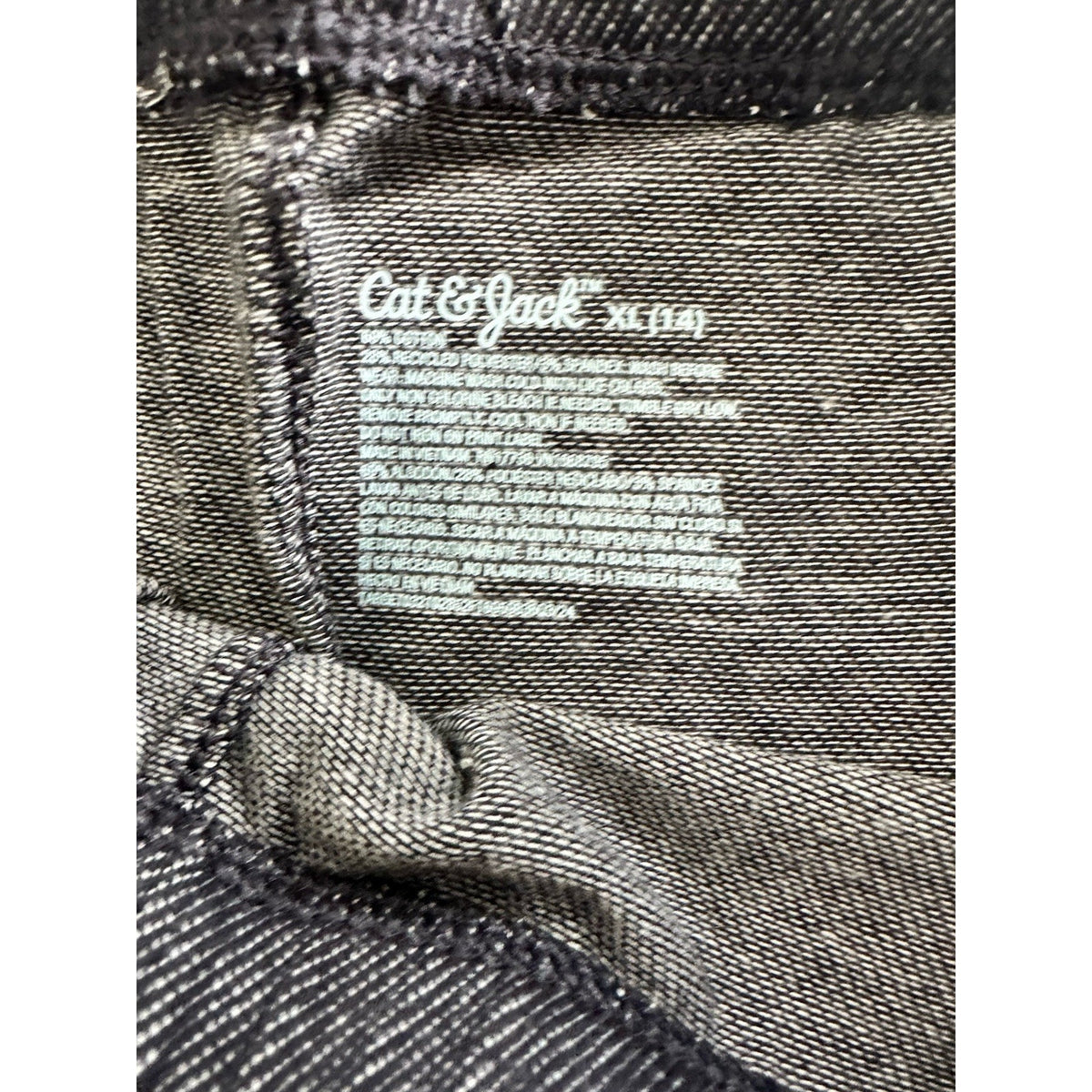 Cat & Jack Girls XL 14 Black Faux Denim Leggings 2-Pack NWT Adaptive