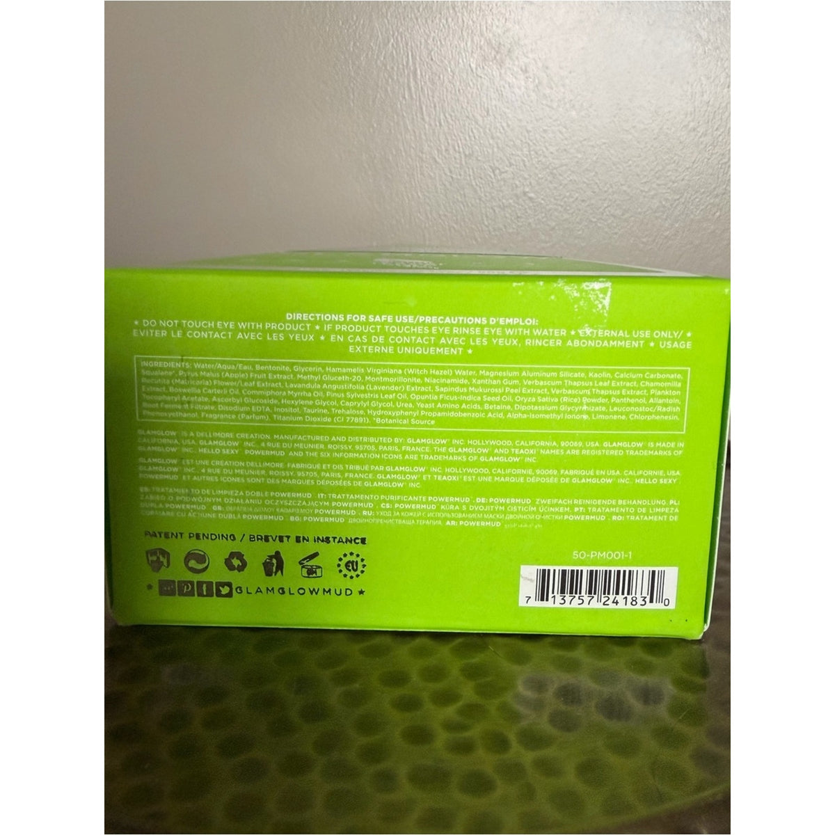 GLAMGLOW POWERMUD Dualcleanse Treatment Mud to Oil Mask 1.7 oz Full Size New