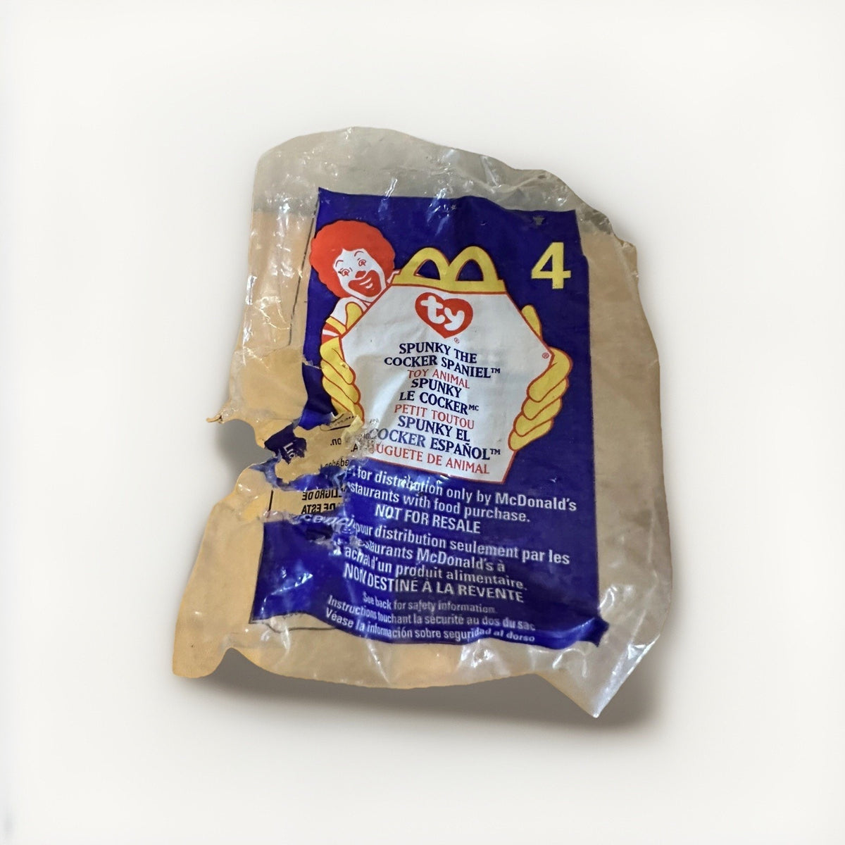 1999 McDonald's Ty Teenie Beanie Babies Spunky Cocker Spaniel #4 Happy Meal Toy