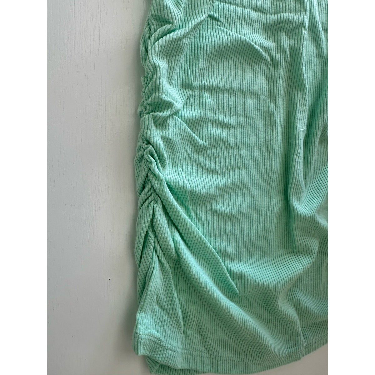 Wild Fable Ribbed Knit Tank Top Ruched Sides NWT | Mint & Pink