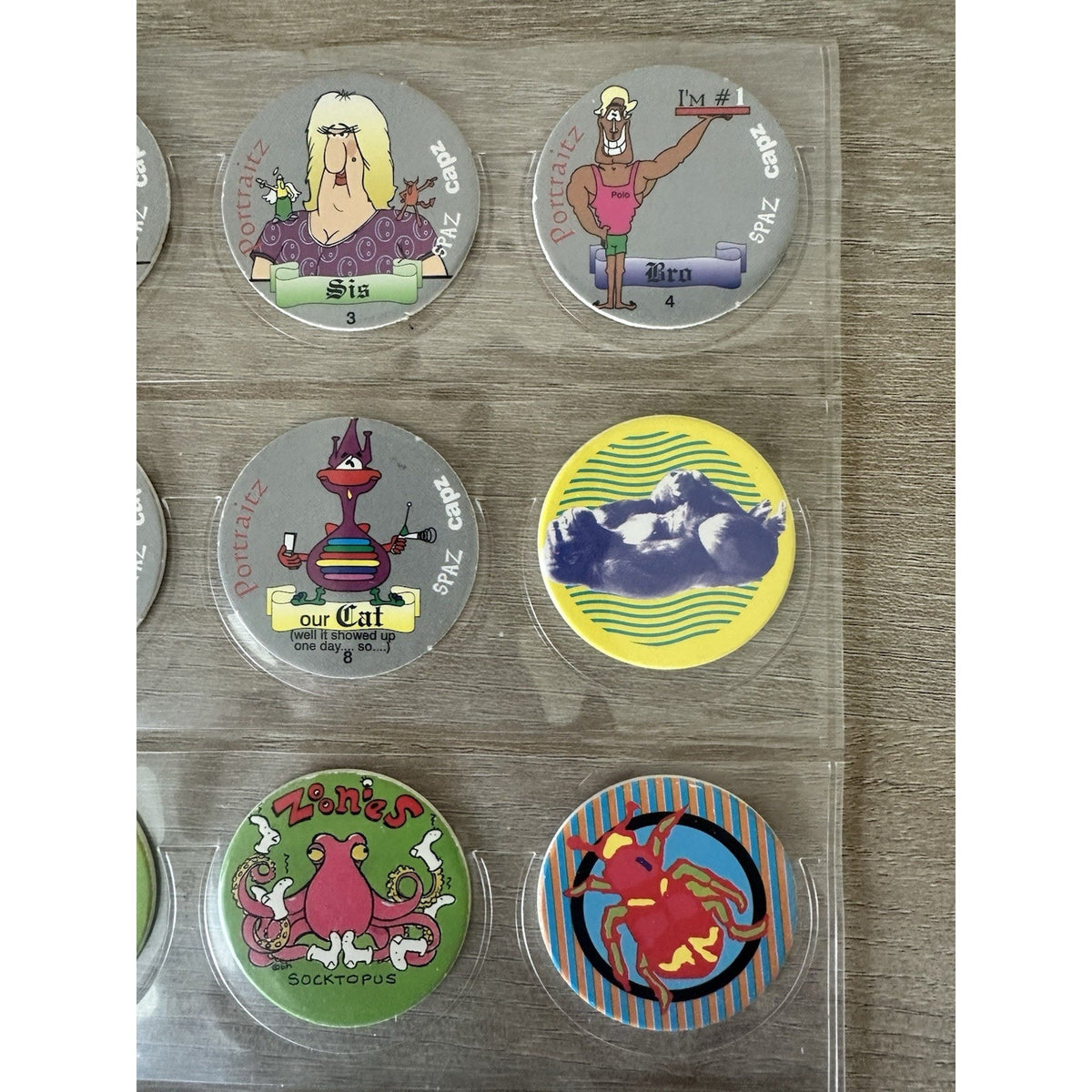 POGS Mixed Lot Of 13 in Case Vintage 1990s