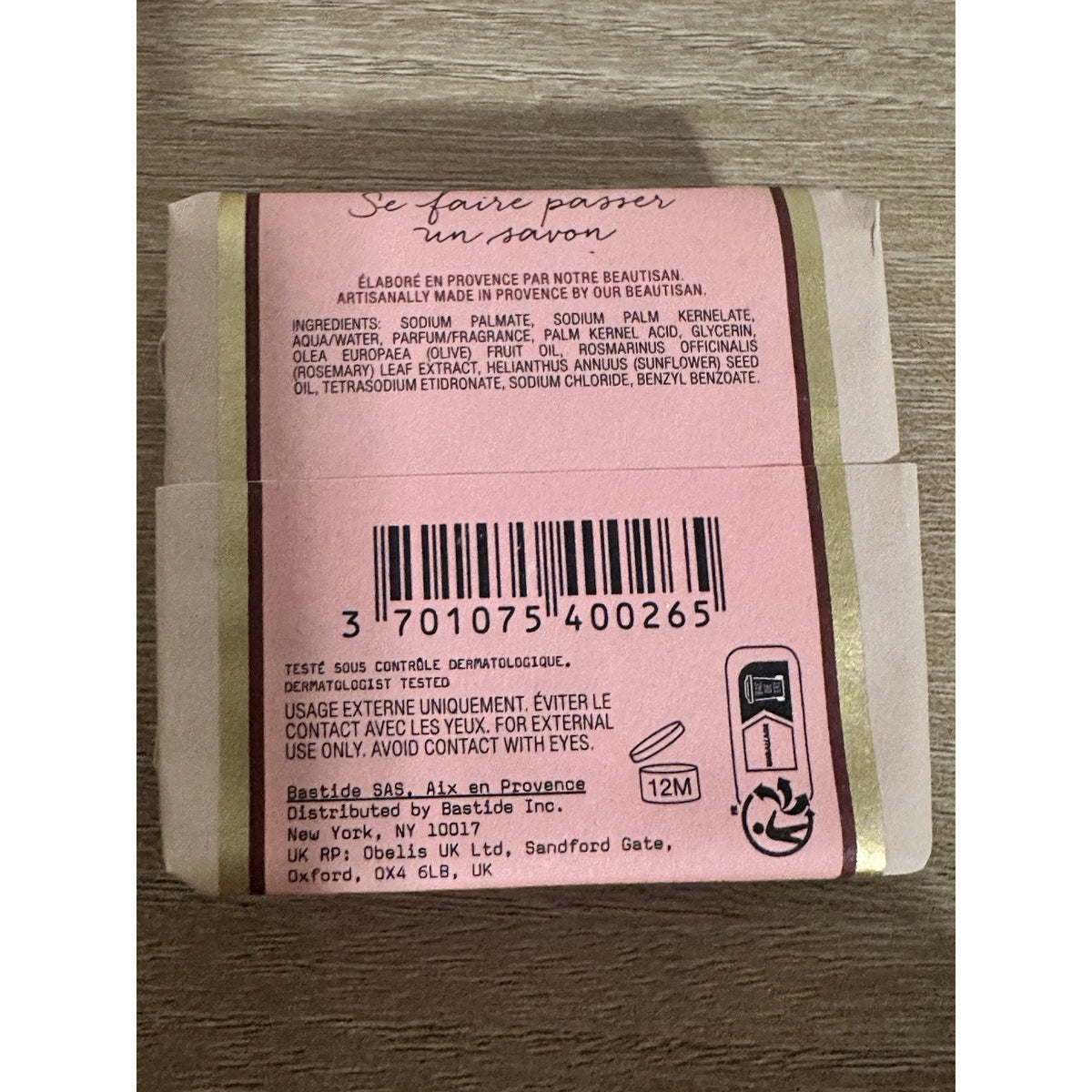 Bastide Savon de Provence Soap Lot of 3 50g Fig & Orange Blossom NEW