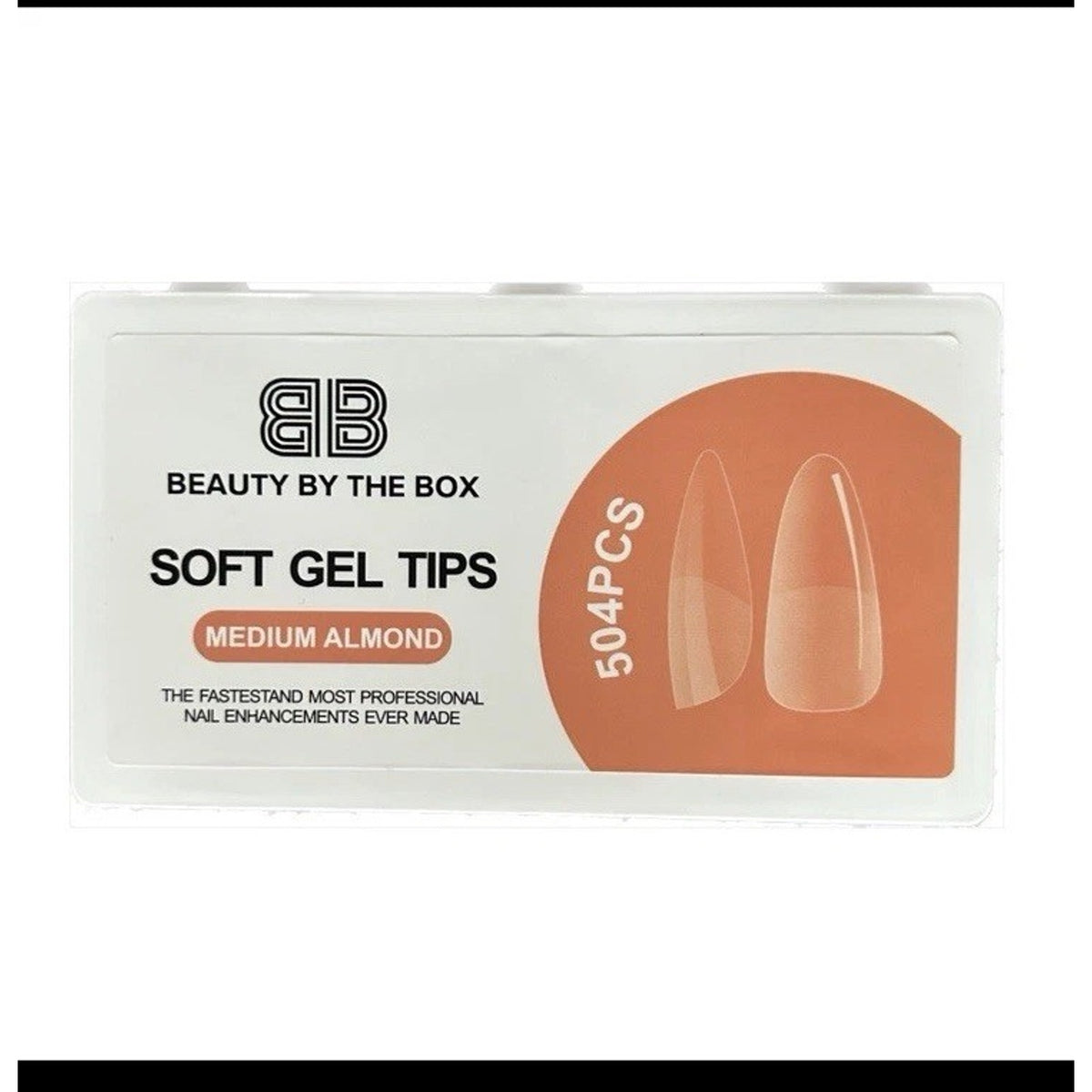Medium-large Almond Nail Tips 504pcs Soft Gel Full Cover Nail Tips, Half Matte
