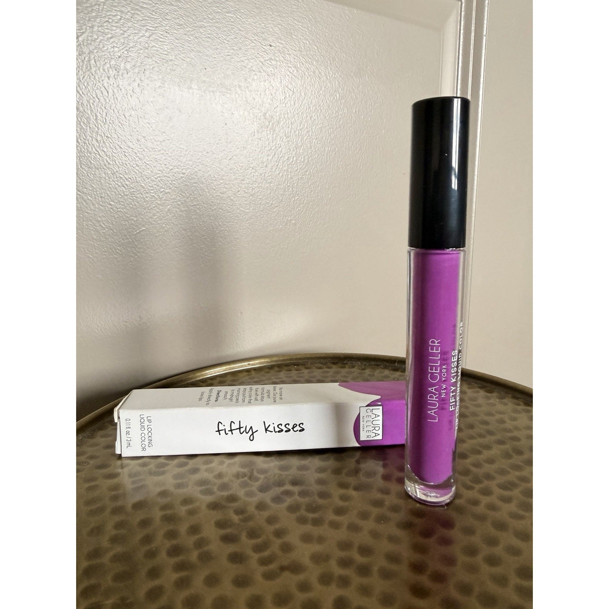 Laura Geller Fifty Kisses Lip Locking Liquid Color Orchid Love NIB Full Size