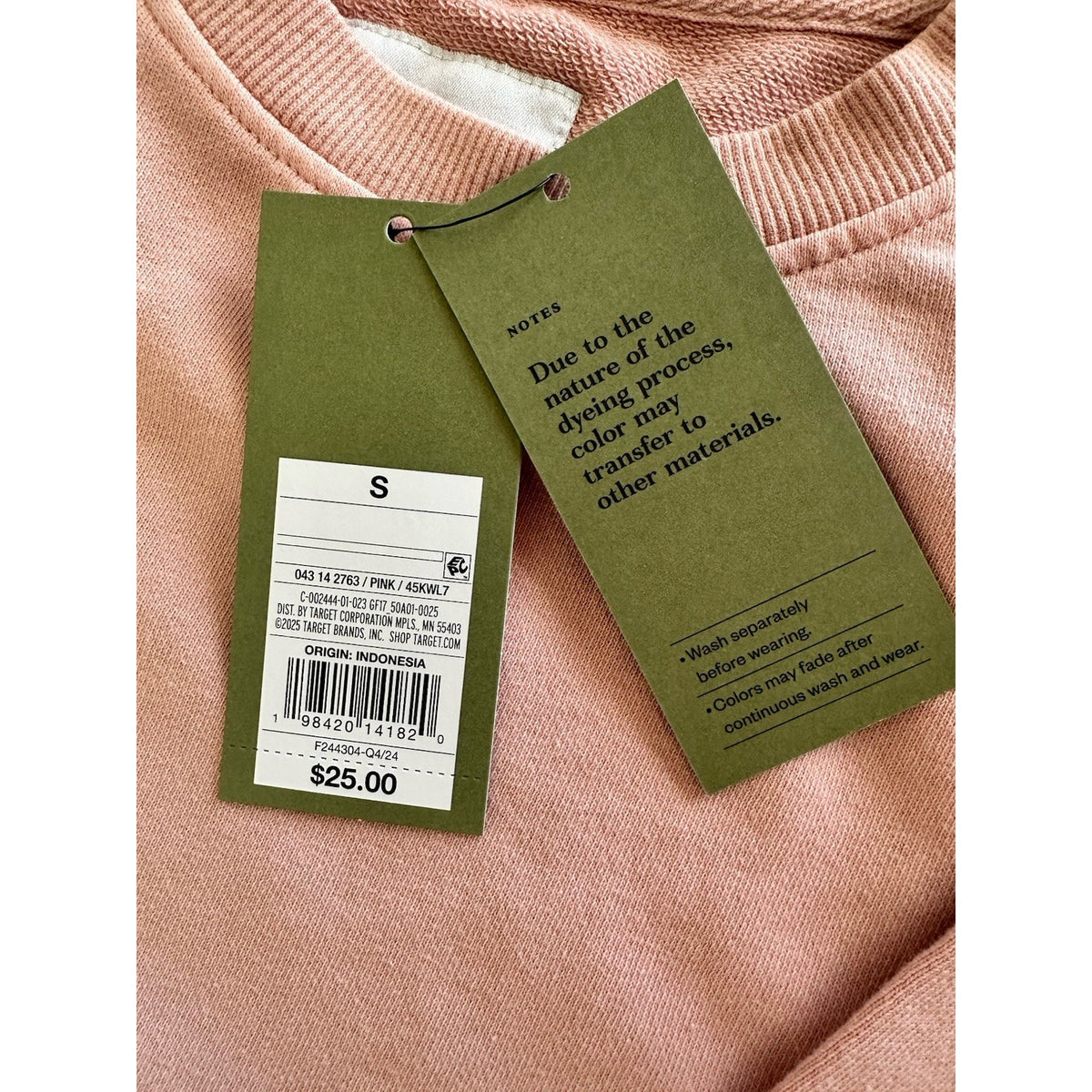 Goodfellow & Co Men’s Pink Crewneck Sweatshirt NWT Small Medium