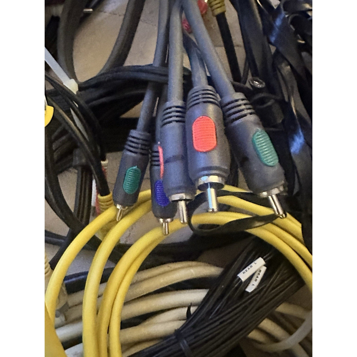 Lot of Mixed Cables & Wires / RCA AV / Ethernet / Coax / USB / Phone Line/ Other