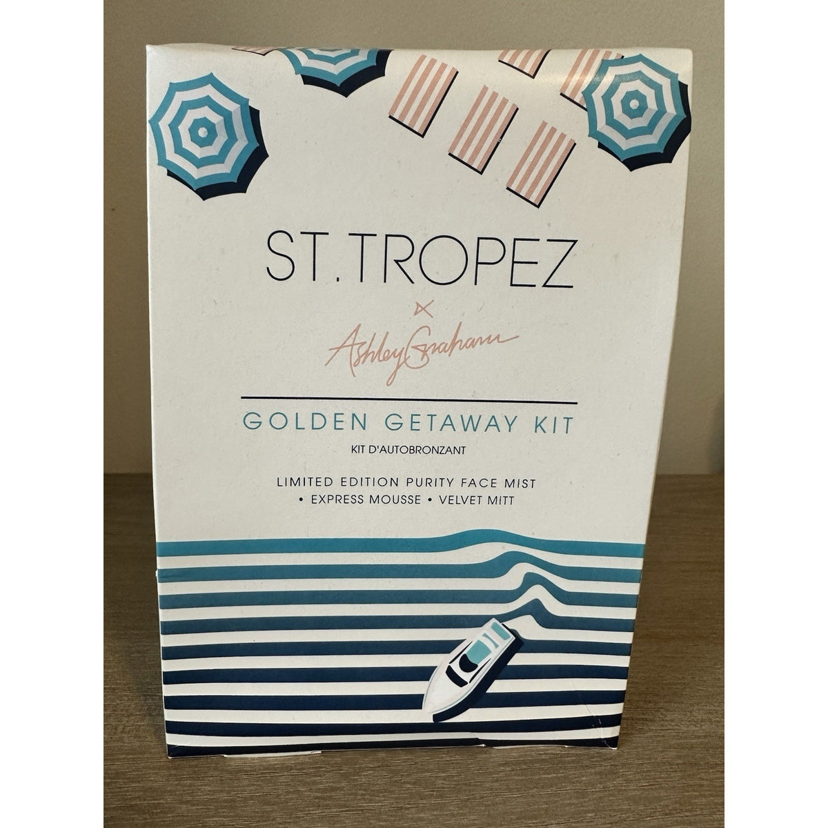 St Tropez Ashley Graham Golden Getaway Self Tan Kit Sealed Express Mousse