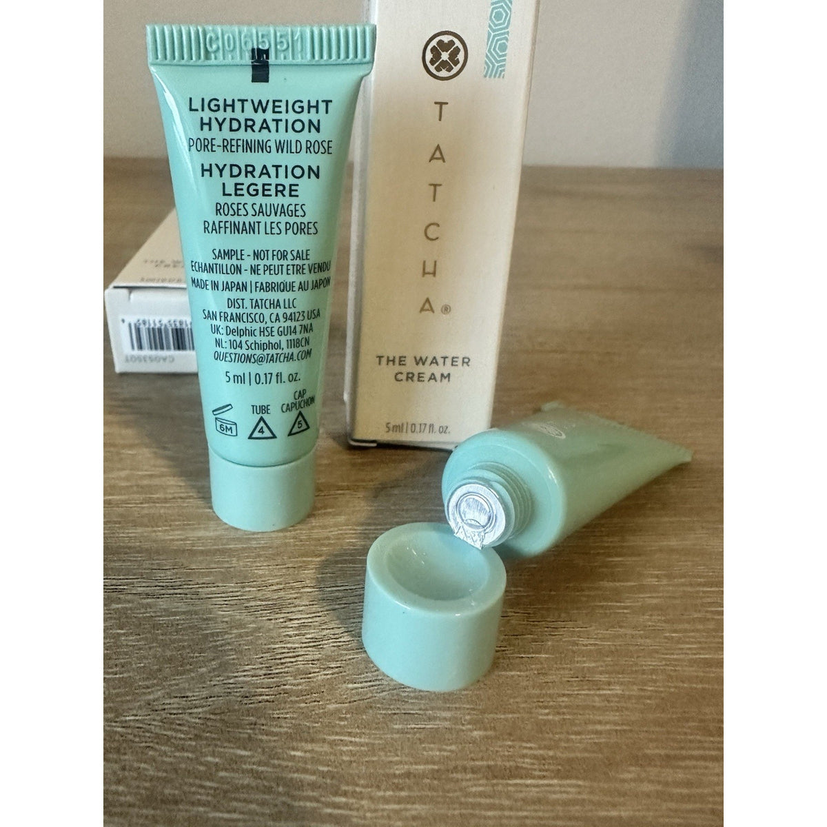Tatcha The Water Cream Mini 5ml x2 Travel Size New In Box Mini Samples
