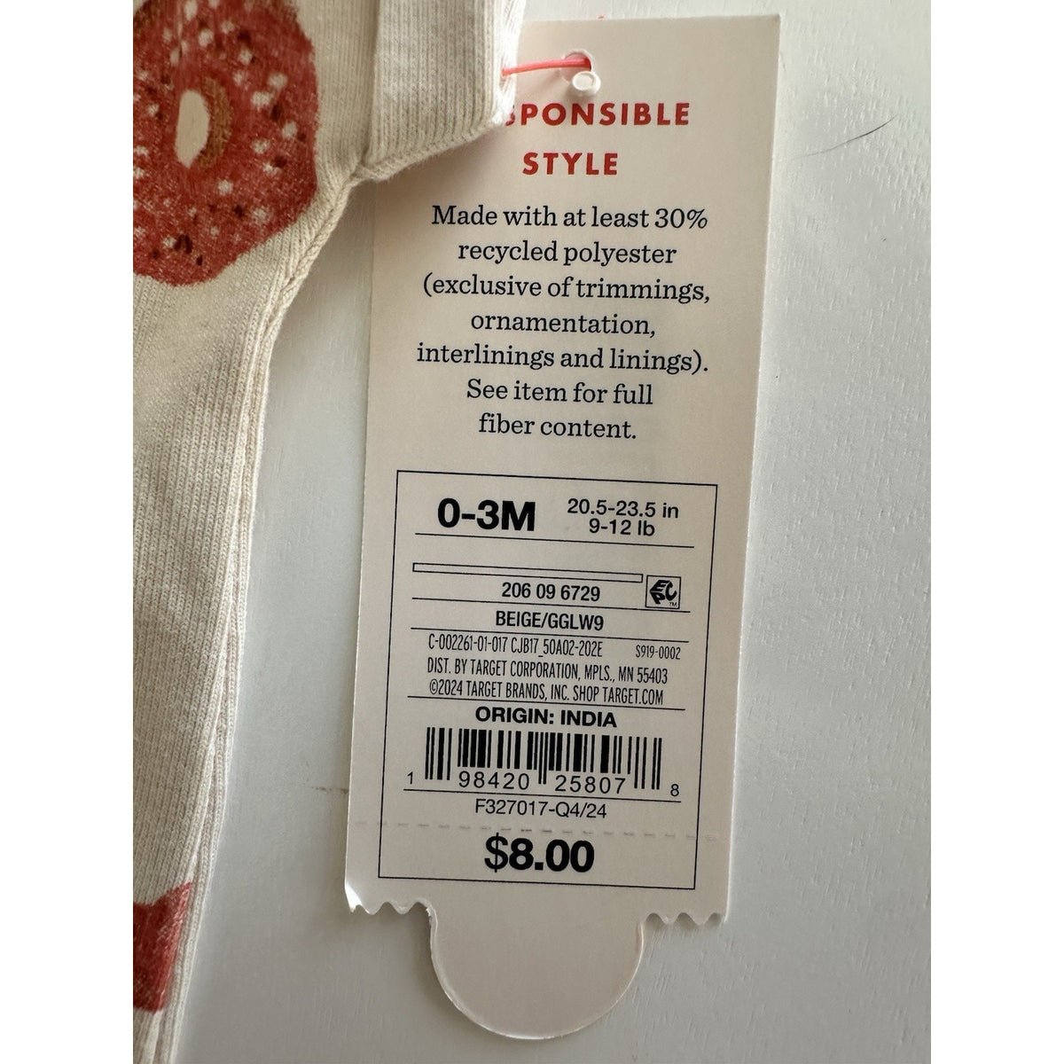 Cat & Jack Baby Romper 0–3M Croissant Bread Print One-Piece NWT