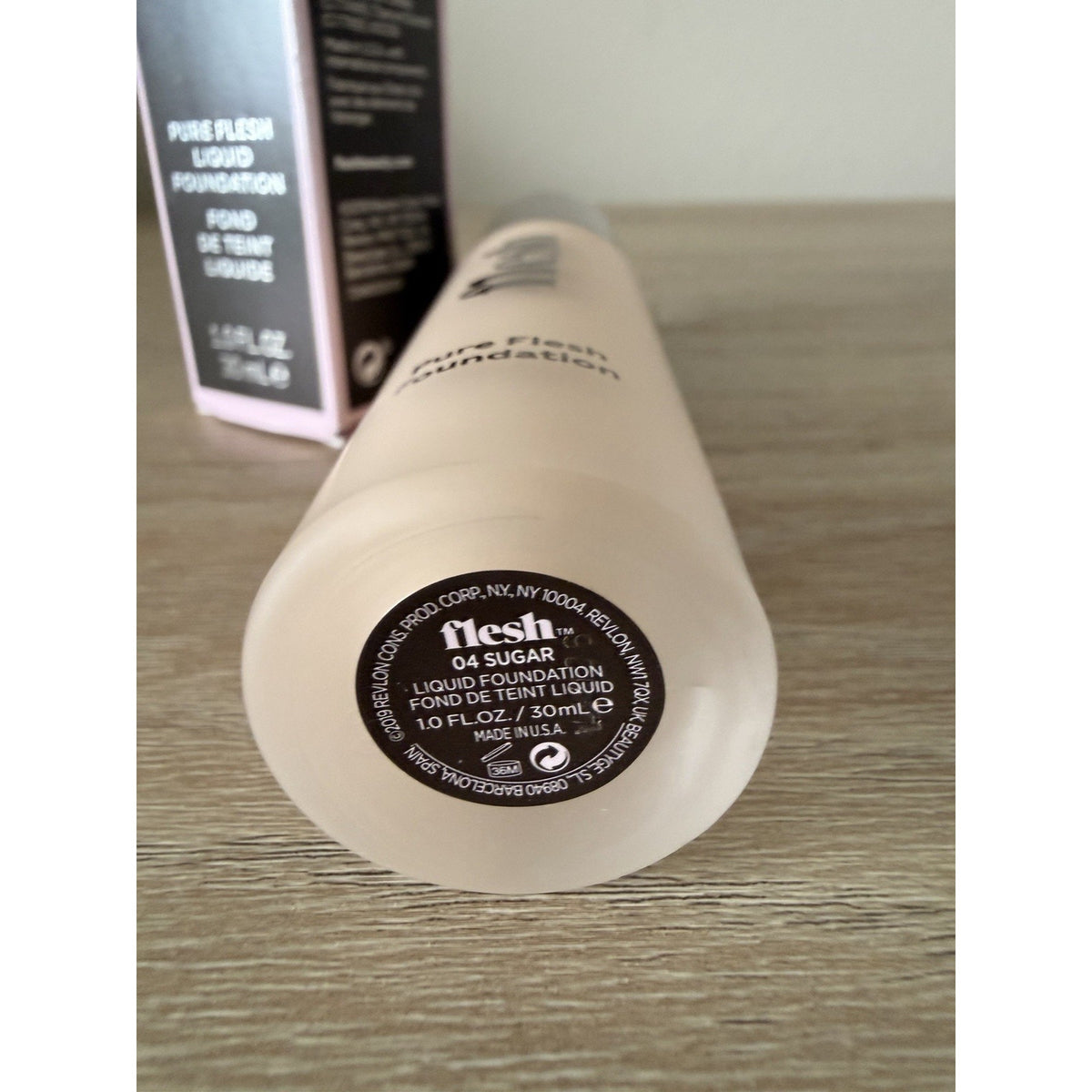 Flesh Pure Flesh Liquid Foundation 04 Sugar Warm Peach 1oz New Open Box