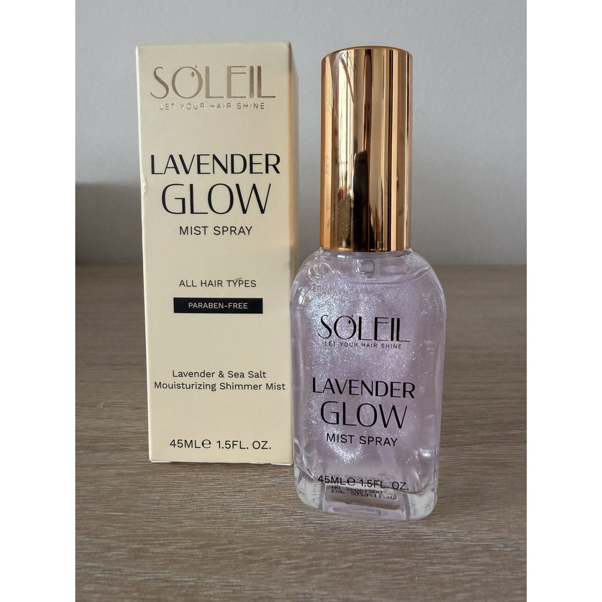 Soleil Lavender Glow Shimmer Hair Mist Spray 1.5 oz New Box Exp 2029
