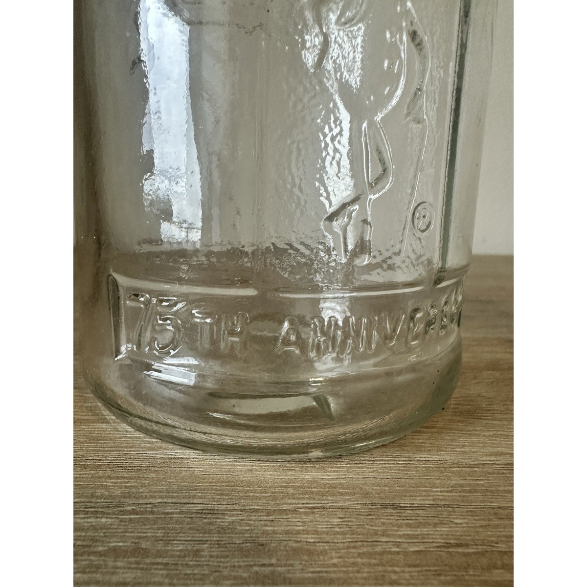 Vintage Planters Mr Peanut Glass Jar w Lid 75th Anniversary 1906-1981
