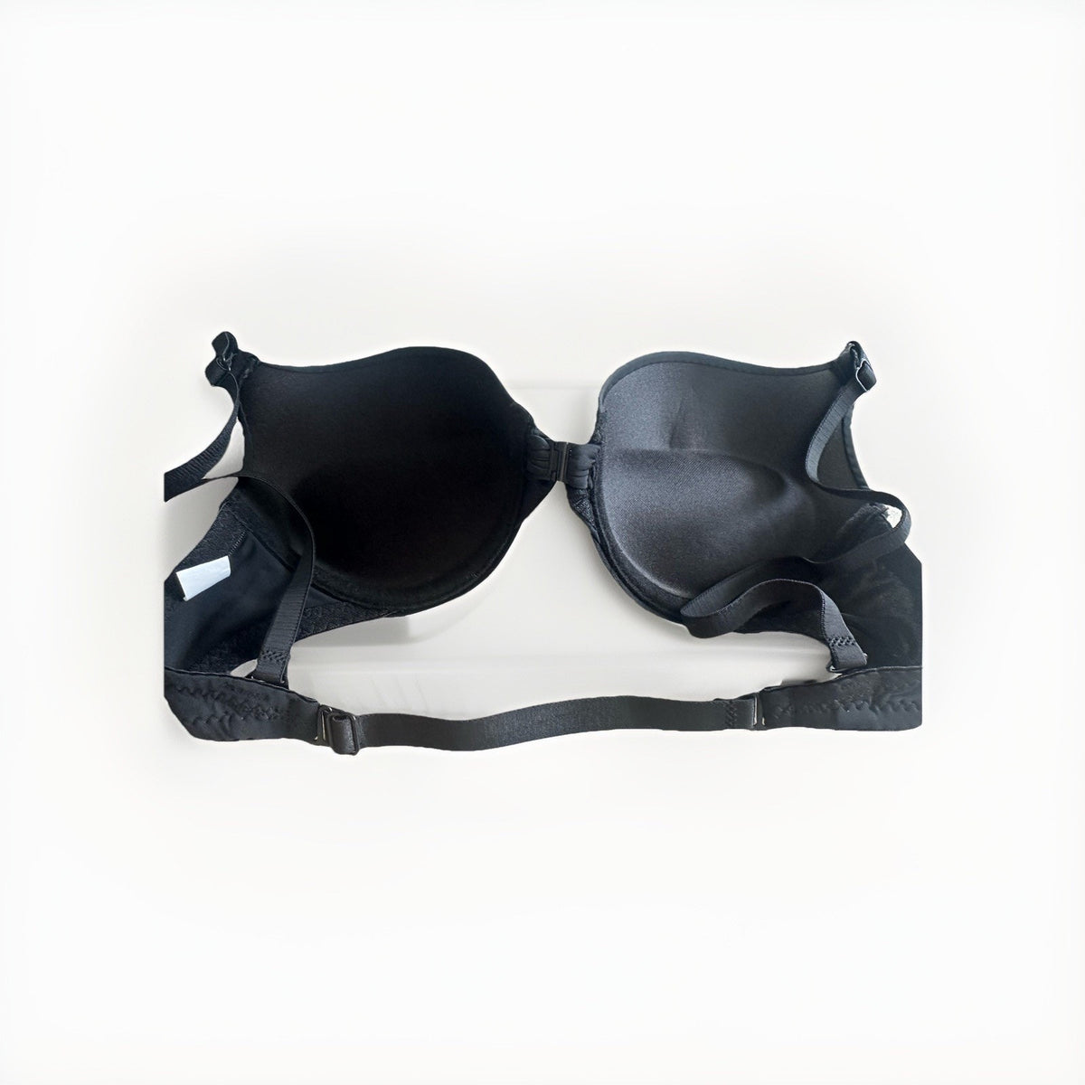 Black Padded Bra Front Closure Adjustable Straps Size 34 / 75