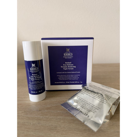 Kiehl's Retinol Fast Release Night Serum 28ml + Powder 1g New Box