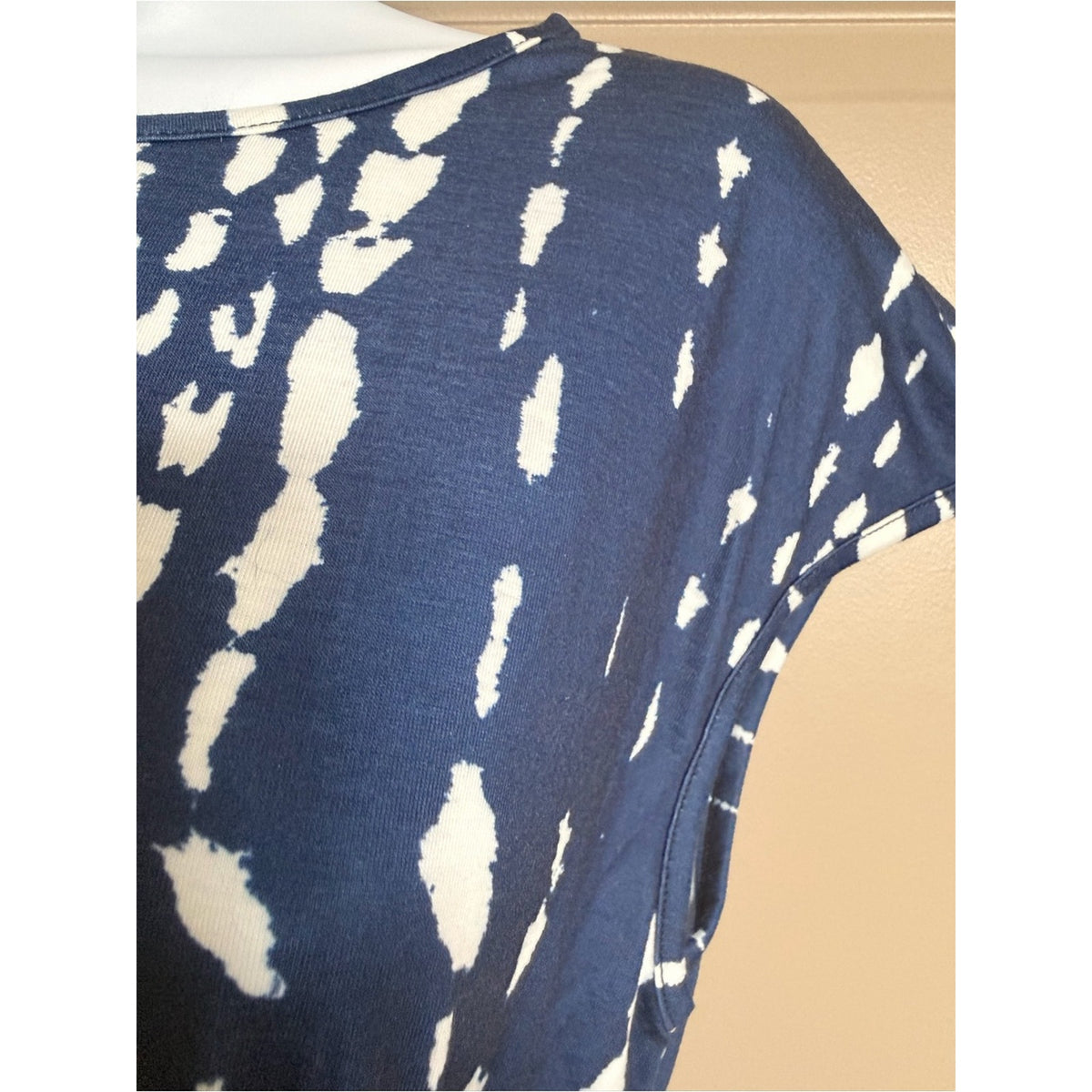 NWT Cupshe Blue White Tie Dye Twist Front Midi Dress Size Small
