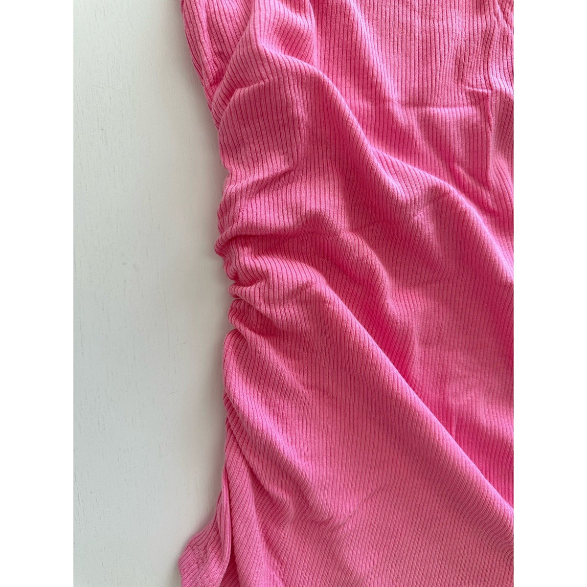Wild Fable Ribbed Knit Tank Top Ruched Sides NWT | Mint & Pink