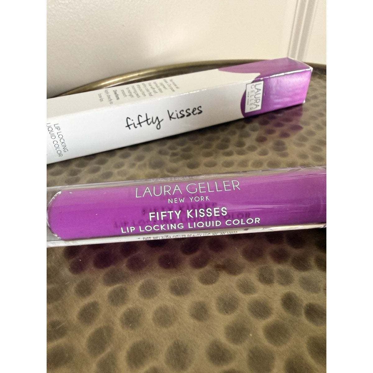 Laura Geller Fifty Kisses Lip Locking Liquid Color Orchid Love NIB Full Size