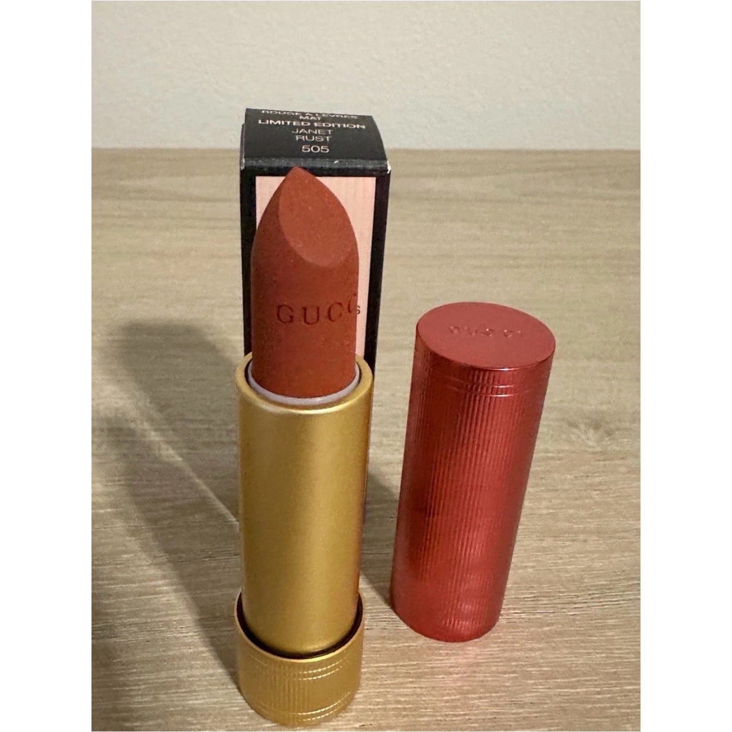 Gucci Rouge À Lèvres Mat Limited Edition 505 Janet Rust Lipstick 3.5g New
