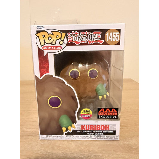Funko Pop Yu-Gi-Oh Kuriboh 1455 Flocked Glow AAA Anime Exclusive Protector