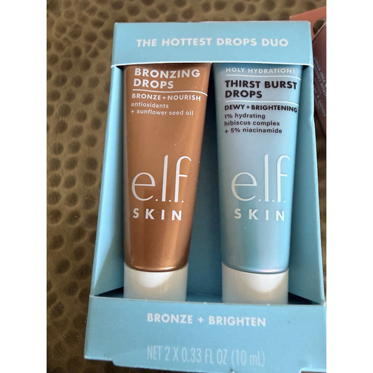 e.l.f. SKIN The Hottest Drops Duo Bronzing Drops & Holy Hydration /Travel Size