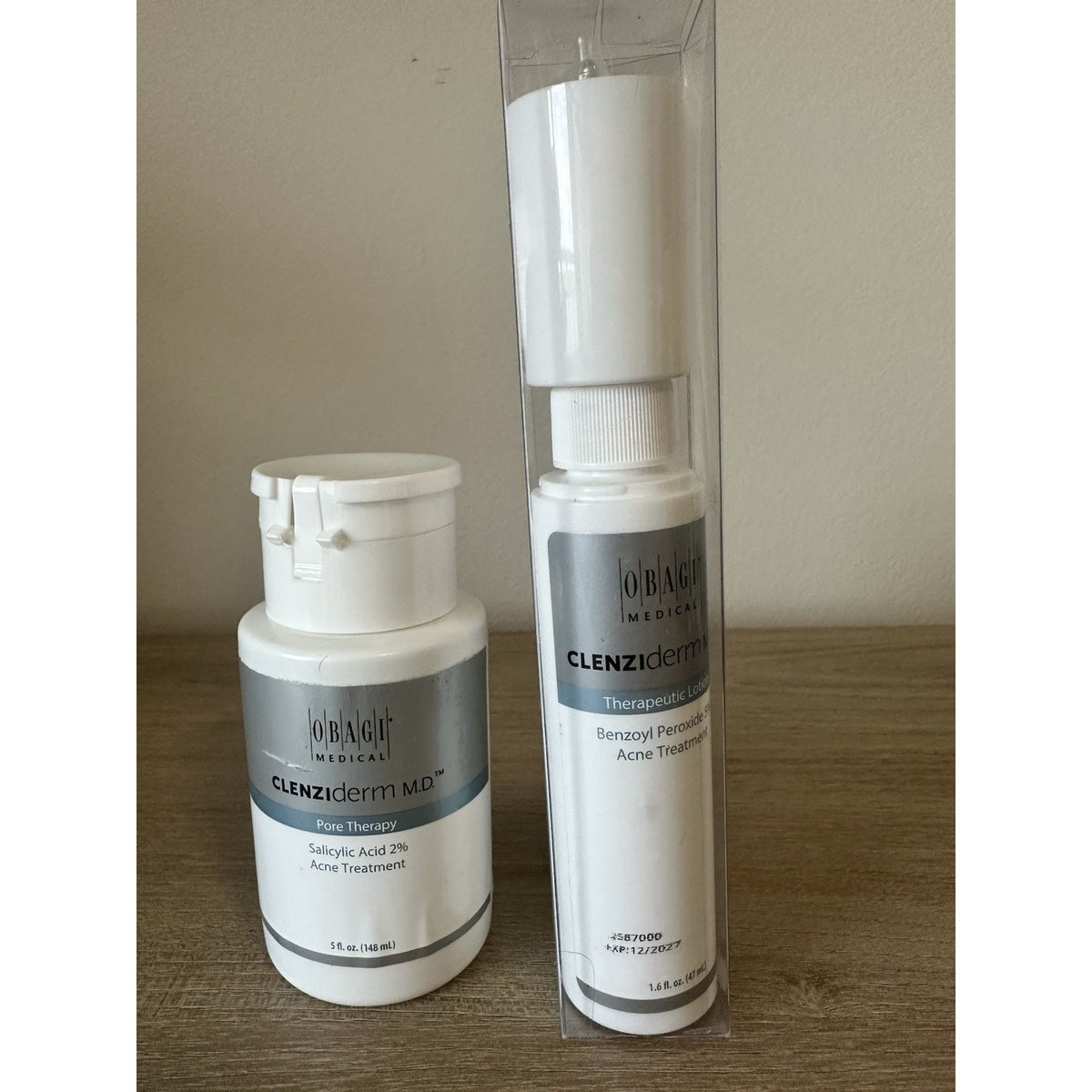 Obagi CLENZIderm MD Acne Treatment Bundle Pore Therapy + Lotion EXP 12/2027