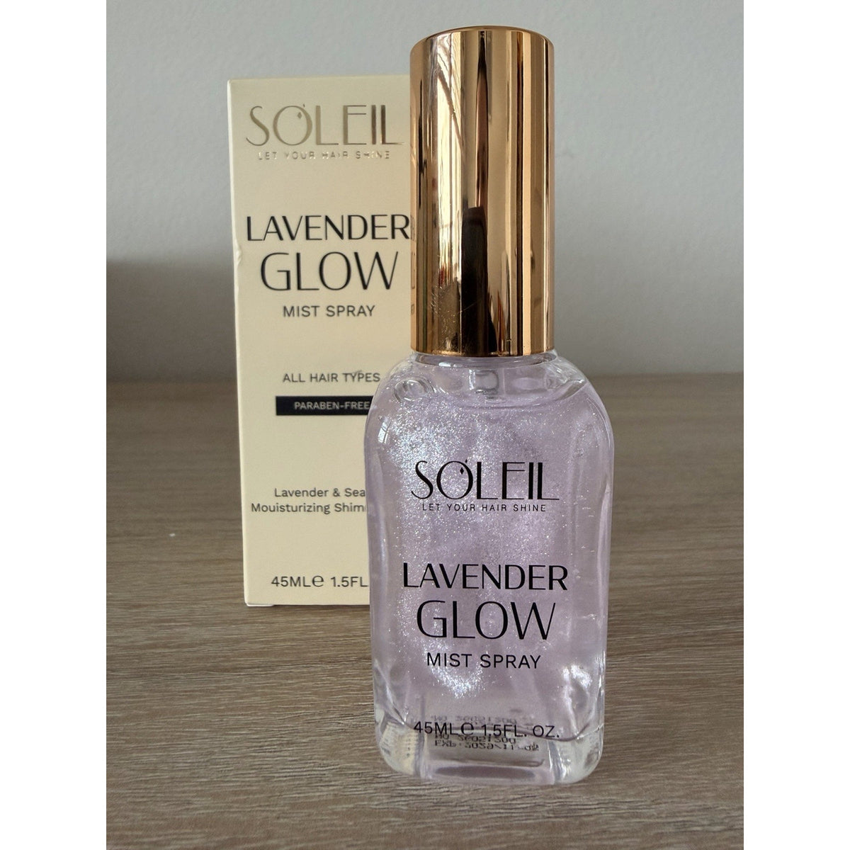 Soleil Lavender Glow Shimmer Hair Mist Spray 1.5 oz New Box Exp 2029