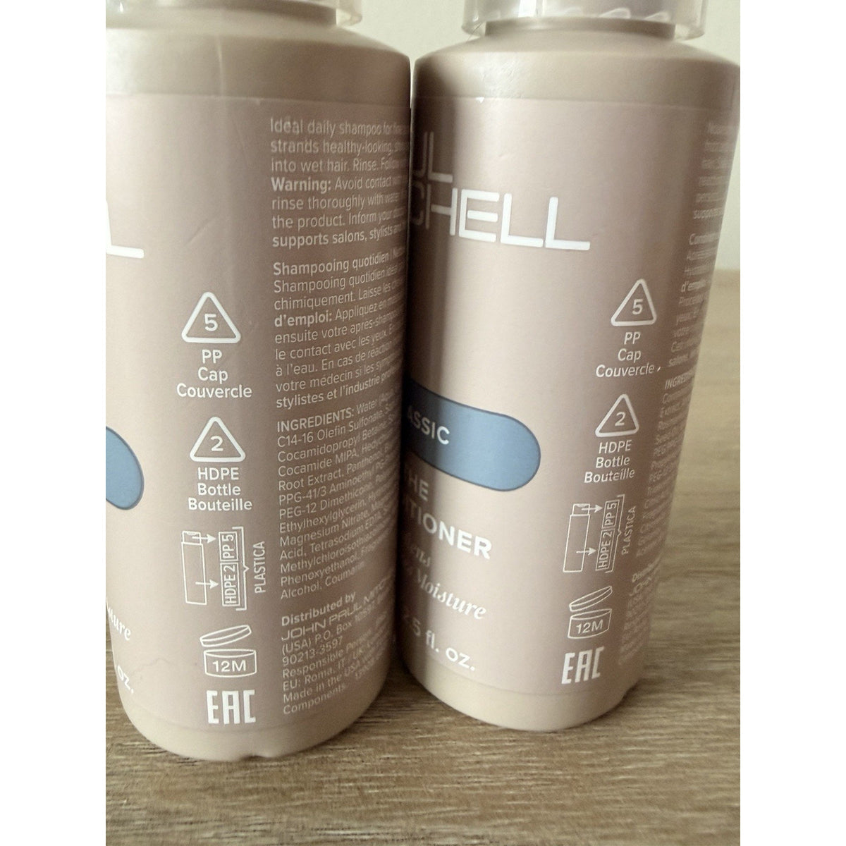 Paul Mitchell Classic Shampoo One & The Conditioner Travel Set 2.5 oz Sealed New