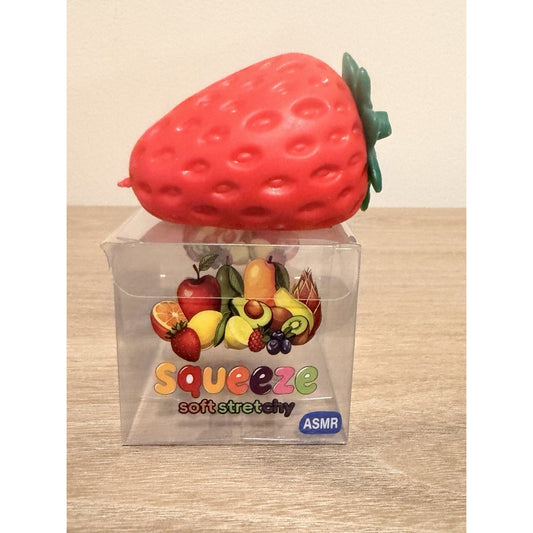 Crunchy Strawberry Squishy ASMR Sensory Fidget Squeeze Stress Relief Toy New