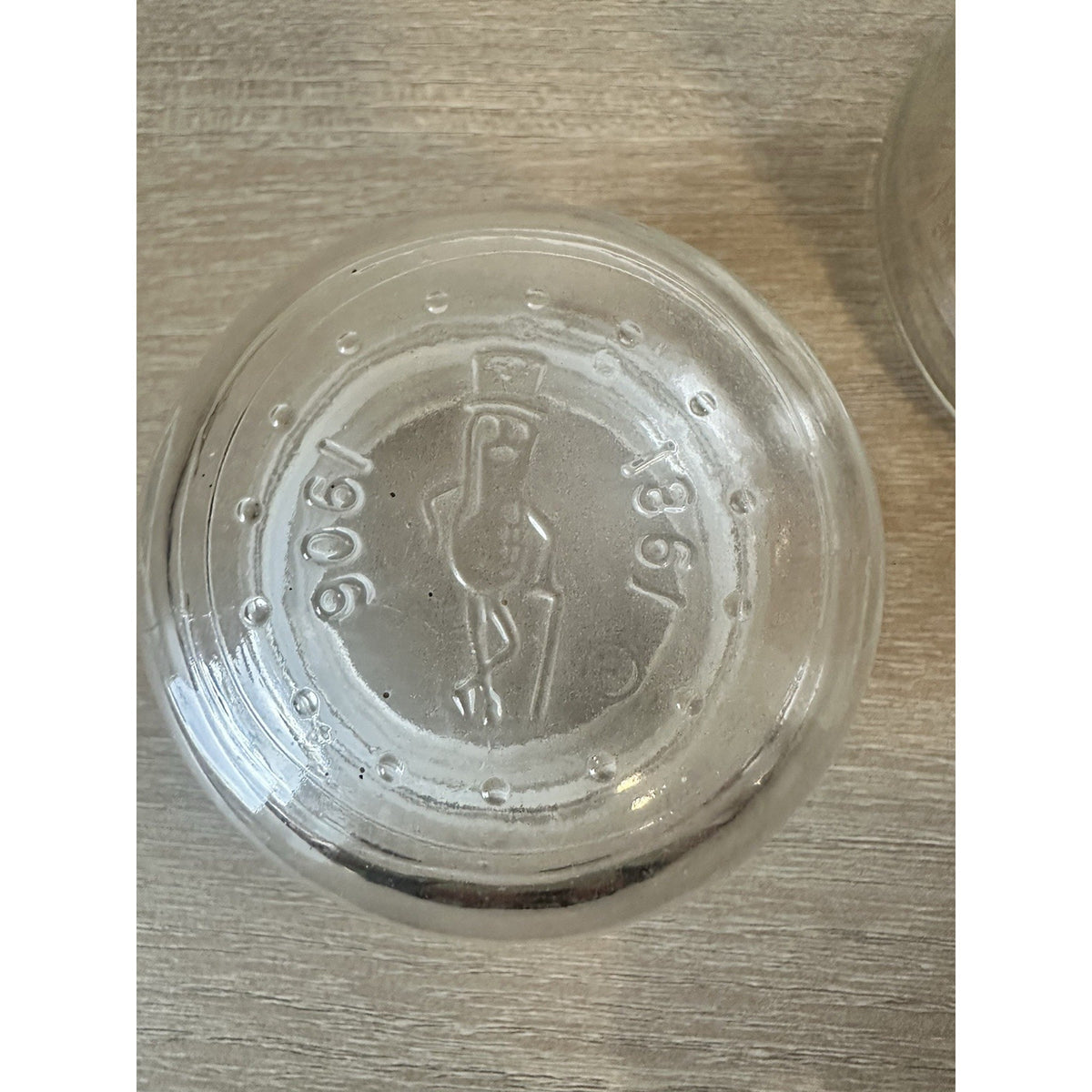 Vintage Planters Mr Peanut Glass Jar w Lid 75th Anniversary 1906-1981