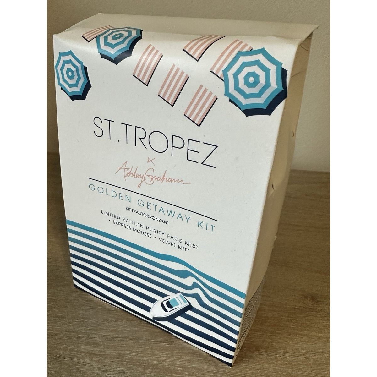 St Tropez Ashley Graham Golden Getaway Self Tan Kit Sealed Express Mousse