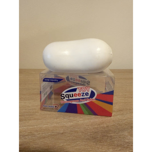 Crunchy Soap Squishy ASMR Sensory Fidget Squeeze Stress Relief Toy White New