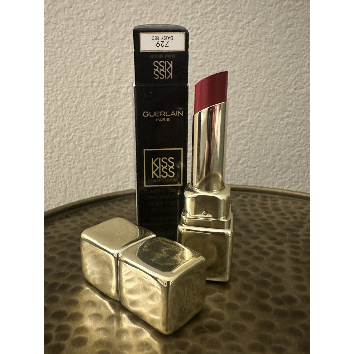 Guerlain KissKiss Shine Bloom Lipstick 809 Flower Fever Hydrating New