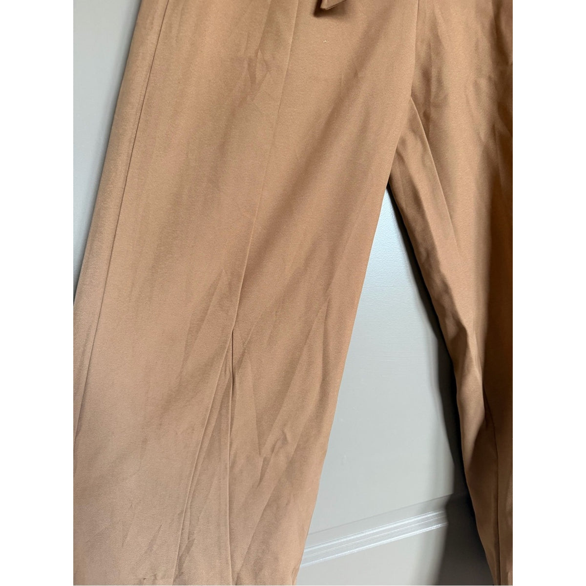 Cupshe Tan Wide Leg Tie Waist Palazzo Pants Size Small