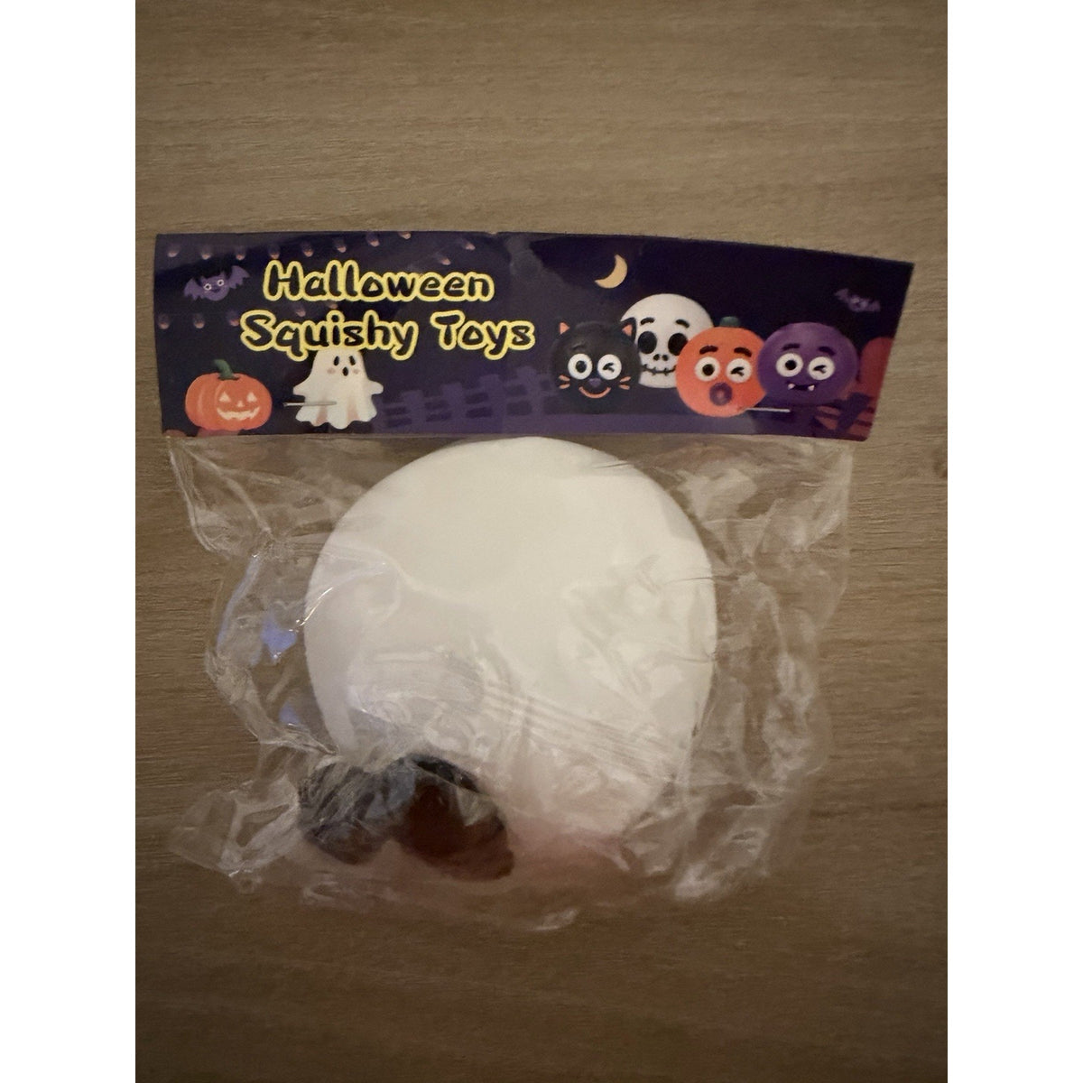Halloween White Skull Skeleton Smusher-Style Face Swap Squishy Sensory Toy