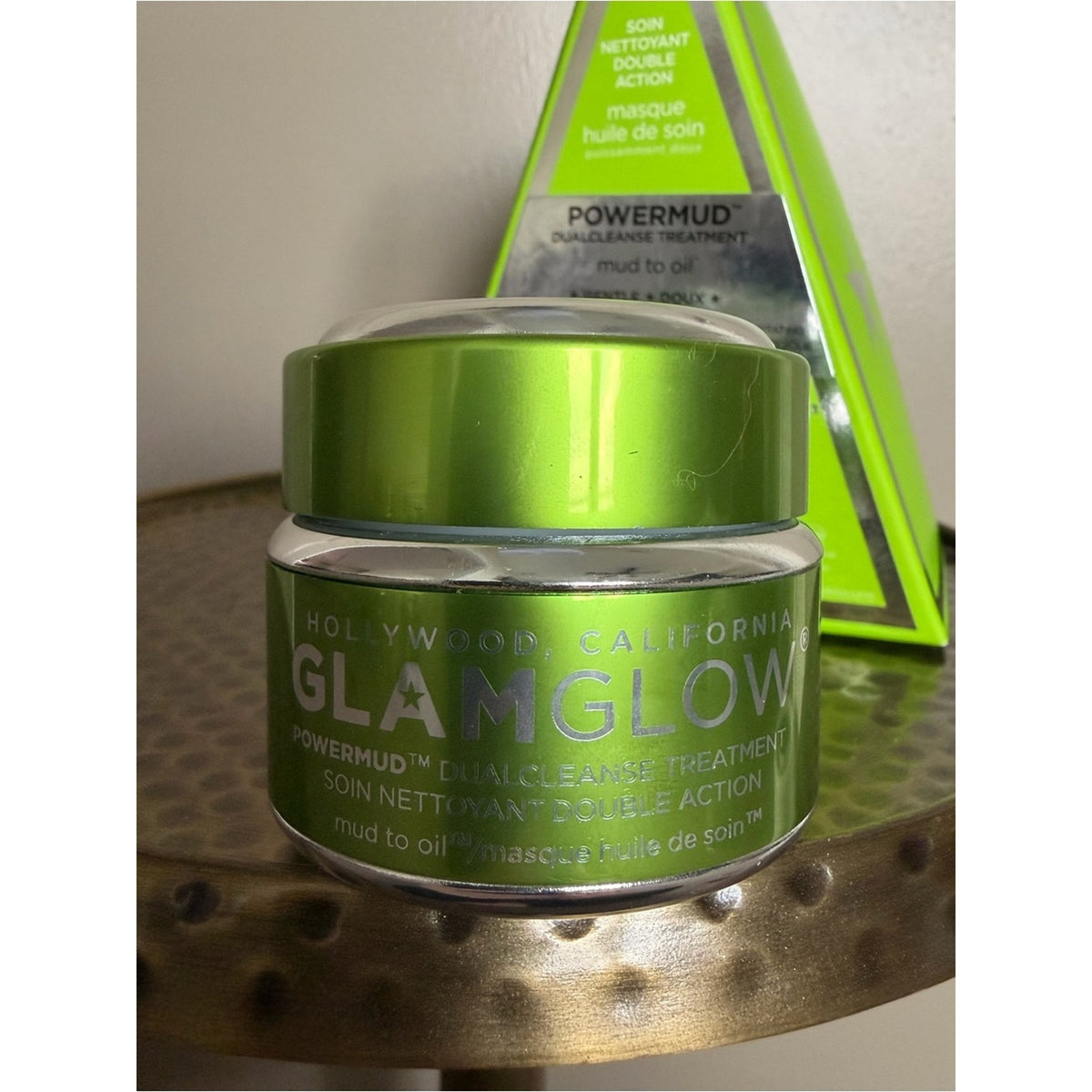 GLAMGLOW POWERMUD Dualcleanse Treatment Mud to Oil Mask 1.7 oz Full Size New