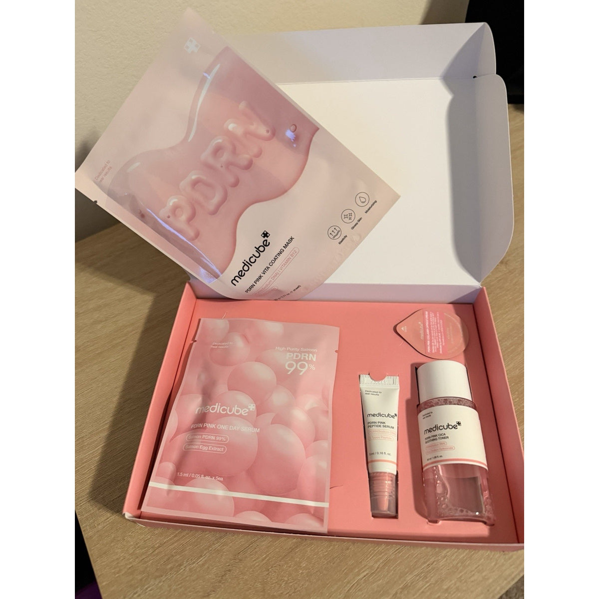 medicube PDRN Glow Kit Pink Skincare Set Toner Serum K Beauty