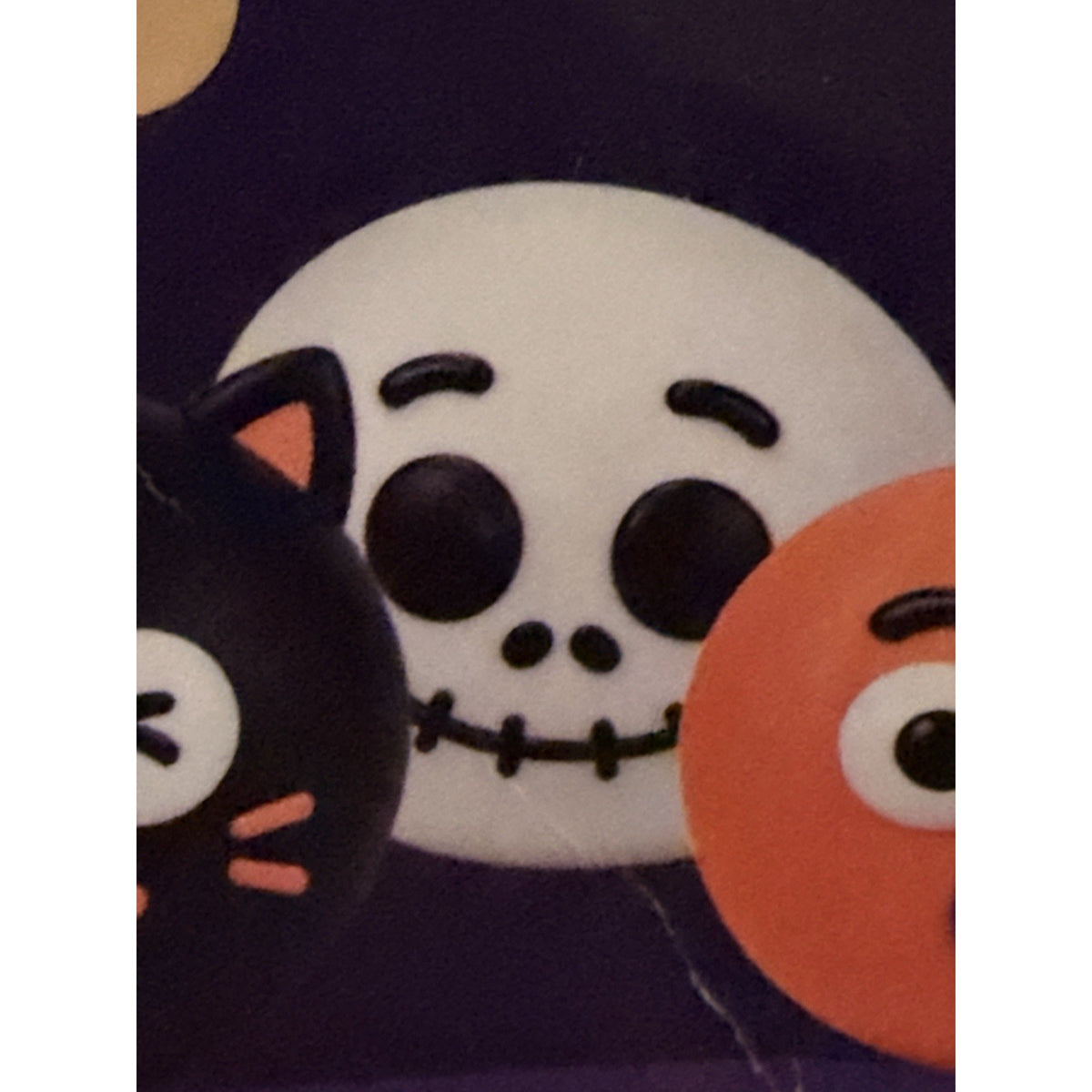Halloween White Skull Skeleton Smusher-Style Face Swap Squishy Sensory Toy