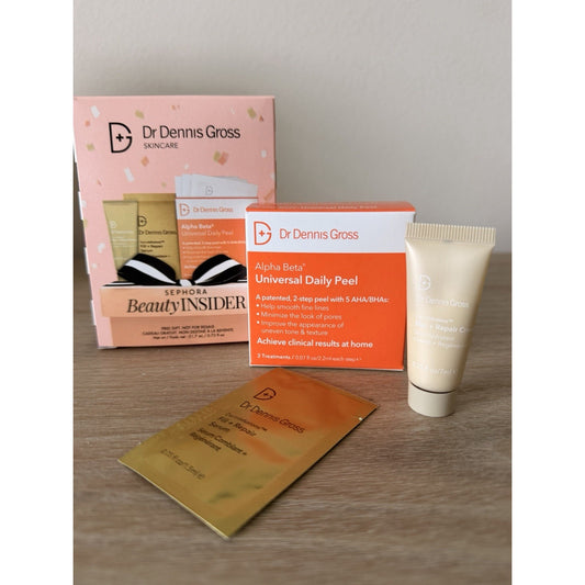 Dr Dennis Gross Skin Spa Trio Peel Serum Blur Repair Cream New
