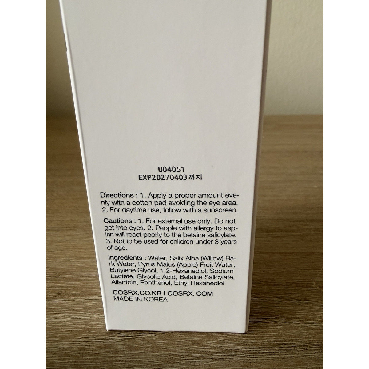 COSRX Snail 96 Mucin Essence + AHA BHA Clarifying Toner 2pc Set New