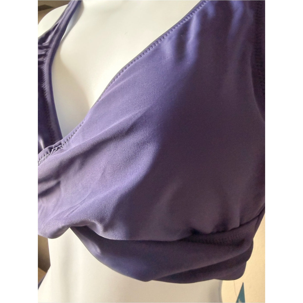 Cupshe NWT Navy White Floral Wrap Bikini Set Tie Side Swimsuit Size Medium