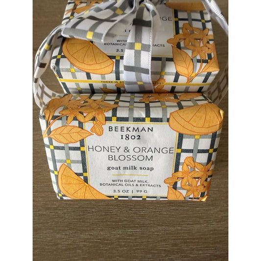 Beekman 1802 Honey Orange Blossom Goat Milk Soap 3.5 oz Lot of 3 New