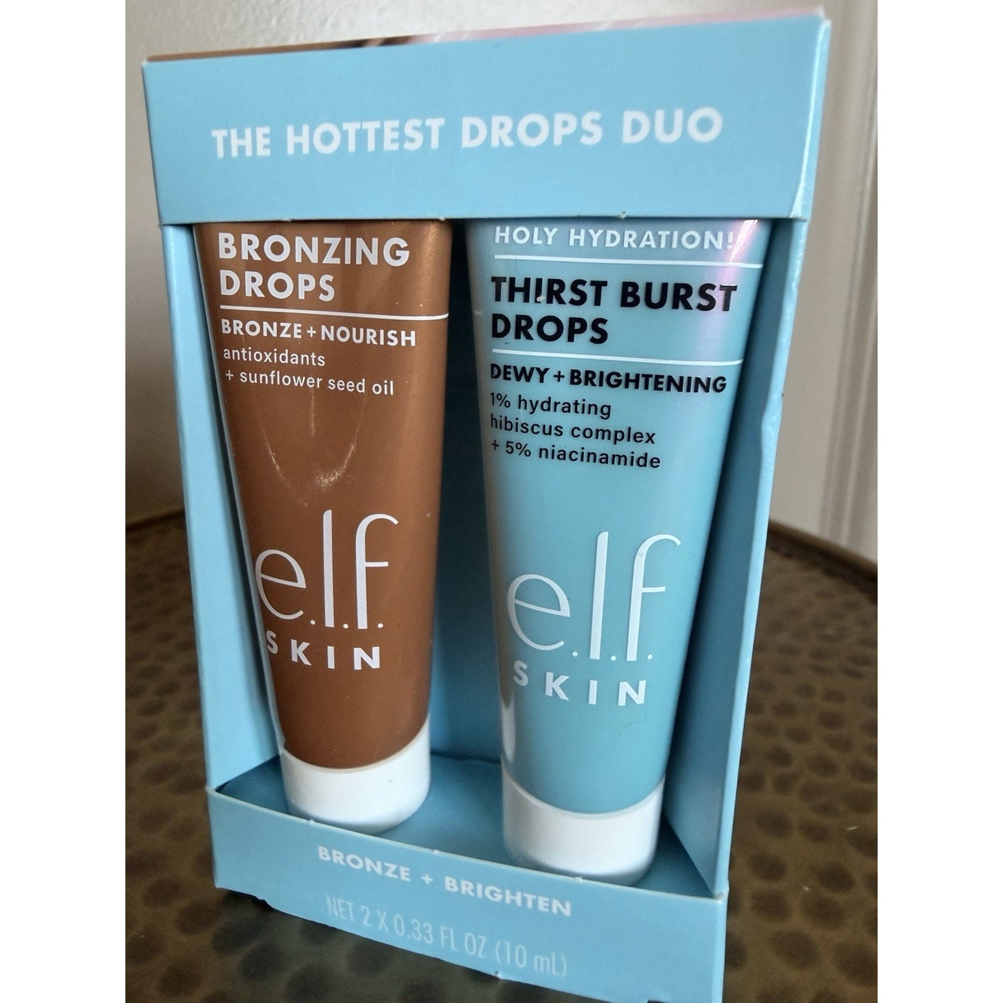 e.l.f. SKIN The Hottest Drops Duo Bronzing Drops & Holy Hydration /Travel Size