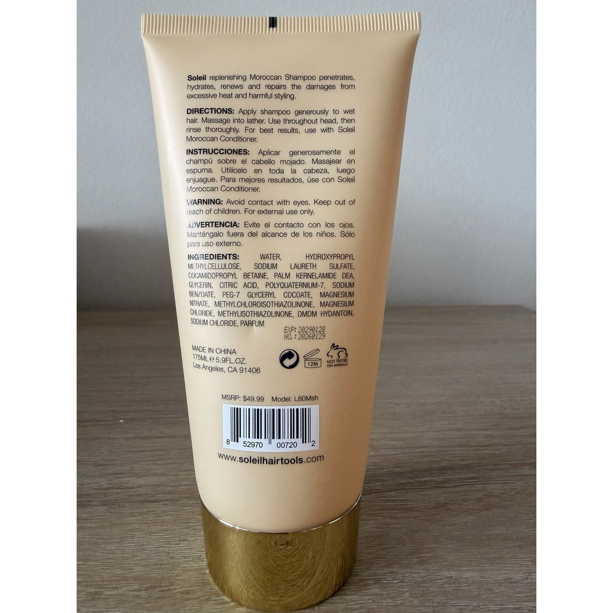 Soleil HydroLine Moroccan Shampoo 5.9 oz Sealed Exp 2029
