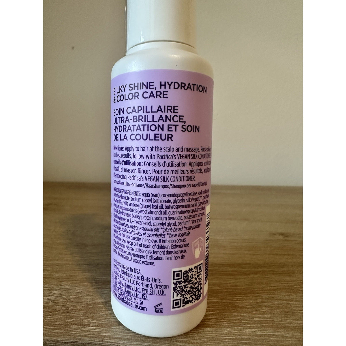 Pacifica Vegan Silk Hydro Luxe Shampoo 3.4oz 100ml Dry Damaged Hair