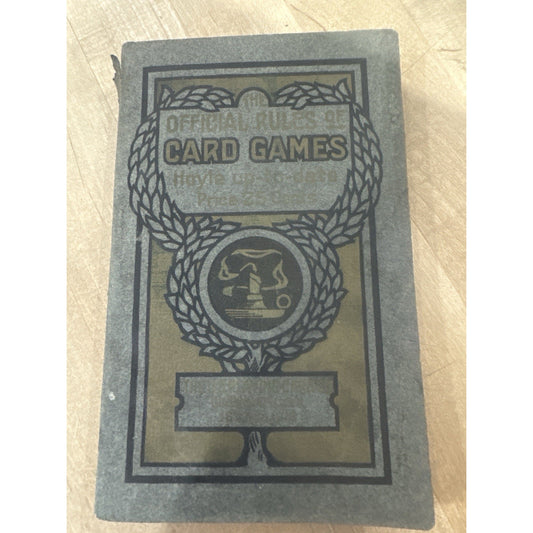 1912 Hoyle Official Rules of Card Games Book - 16th Edition - Antique